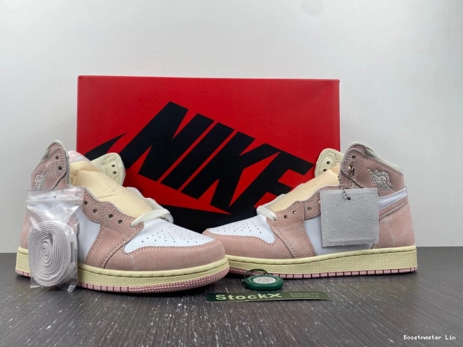 Bmlin shoes OG Retro 1 Jordan (Women's) Pink FD2596-600 High Air Washed 0707